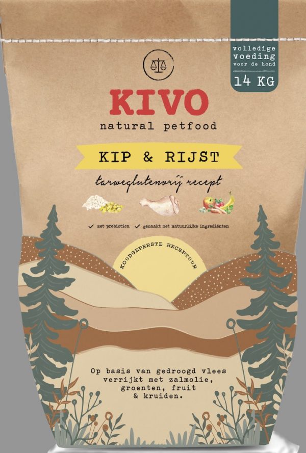 Koudgeperst Kip & Rijst Mini Adult 4kg