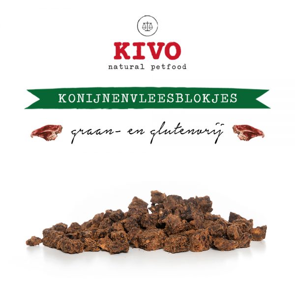 Konijnenvleesblokjes 500 gram